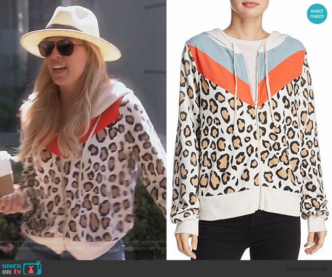 Hellcat Leopard Print Hoodie by Wildfox worn by Braunwyn Windham-Burke on The Real Housewives of Orange County