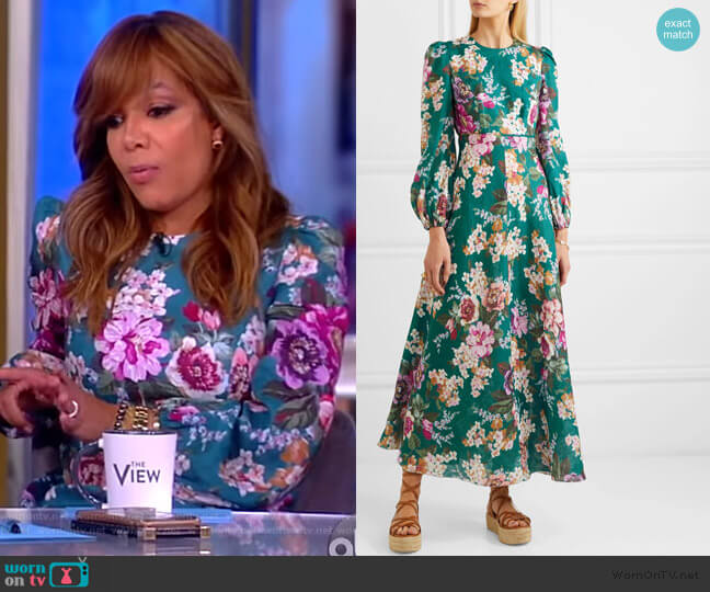 Allia floral-print linen maxi dress by Zimmermann worn by Sunny Hostin on The View