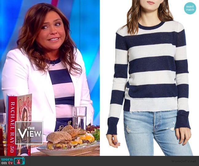 Source Stripe Cashmere Sweater by Zadig & Voltaire worn by Rachel Ray on The View