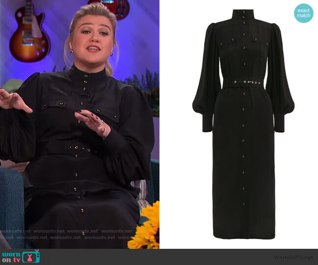 WornOnTV: Kelly’s black belted utility dress on The Kelly Clarkson Show ...