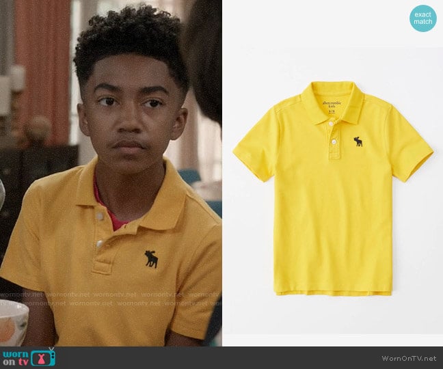 Abercrombie Boys Icon Stretch Polo worn by Jack Johnson (Miles Brown) on Black-ish