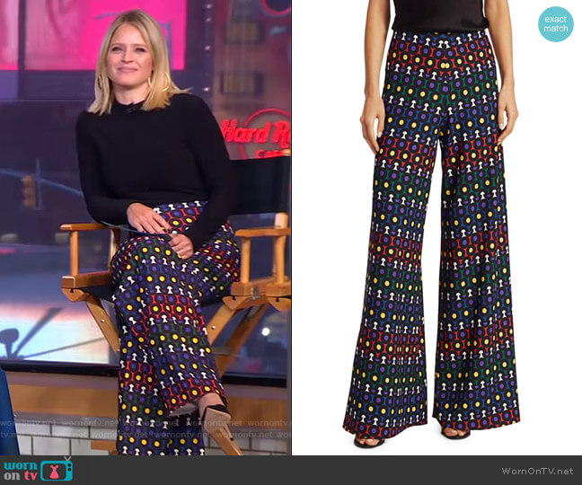 WornOnTV: Sara’s geometric print pants on GMA Strahan Sara And Keke ...