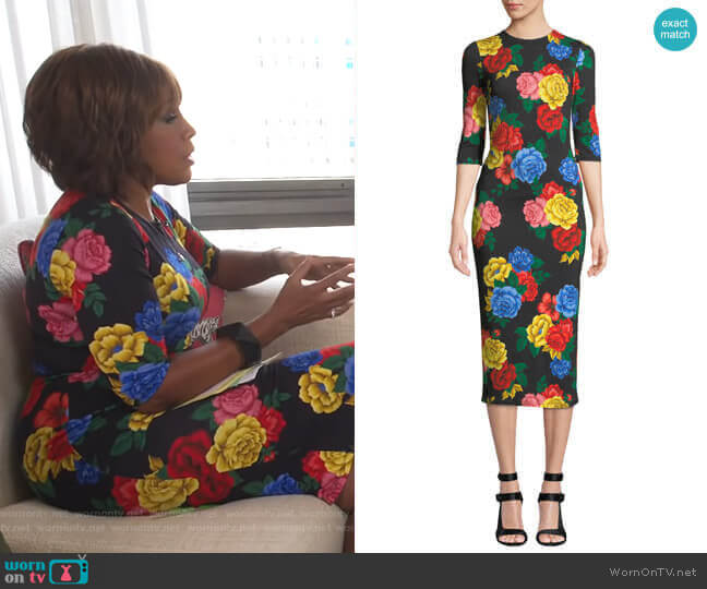 Delora Dress by Alice + Olivia worn by Gayle King on CBS Mornings