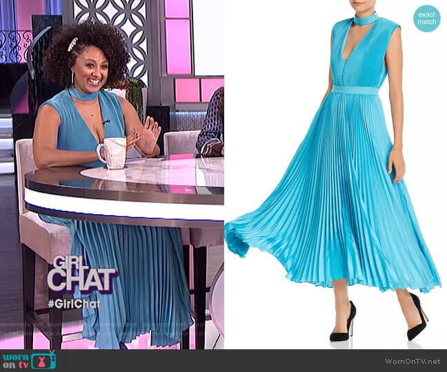 Joleen Dress by Alice + Olivia worn by Tamera Mowry on The Real