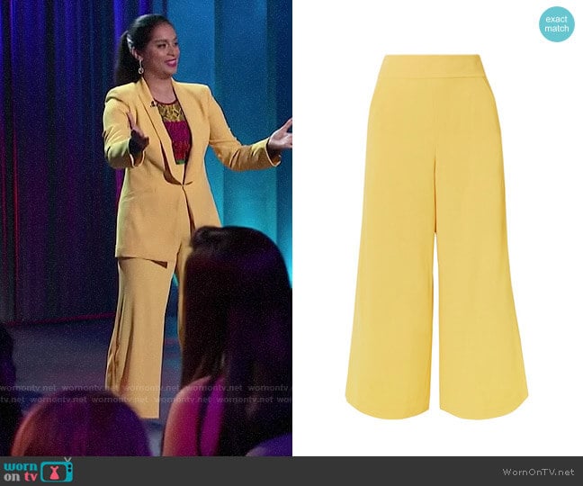 Alice + Olivia Donald Pants worn by Lilly Singh on A Little Late with Lilly Singh