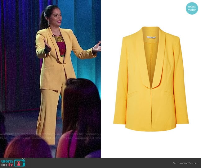 Alice + Olivia Skye Blazer worn by Lilly Singh on A Little Late with Lilly Singh