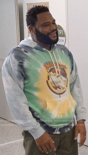 Andre’s tie dye hoodie on Black-ish
