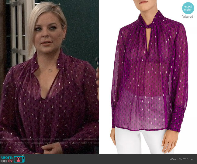 BA&SH Cabri Top worn by Maxie Jones (Kirsten Storms) on General Hospital