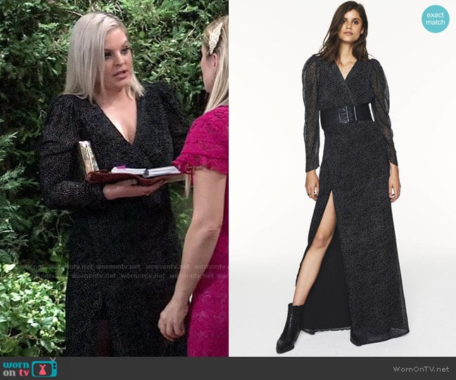 ba&sh Charlie Dress worn by Maxie Jones (Kirsten Storms) on General Hospital