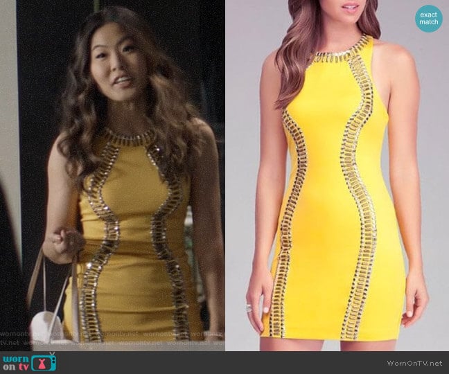 Bebe Studded Bodycon Dress worn by Mary Hamilton (Nicole Kang) on Batwoman