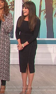 Marie’s black sheath dress on The Talk