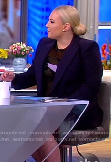 Meghan’s black printed dress on The View