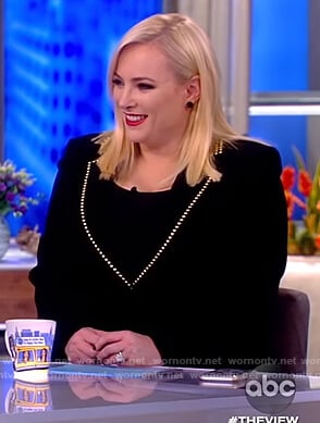 Meghan's studded trim blazer on The View