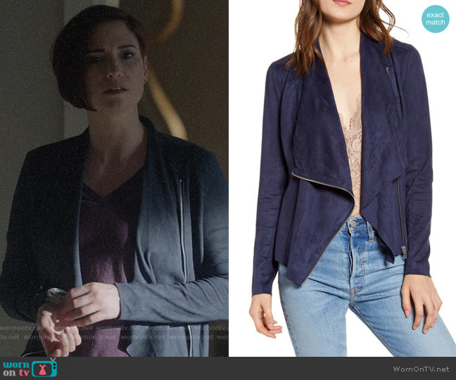 WornOnTV: Alex’s blue draped front jacket on Supergirl | Chyler Leigh ...