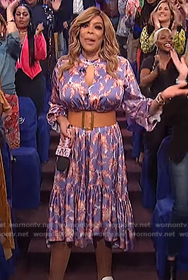 WornOnTV: Wendy's purple floral cutout dress on The Wendy Williams