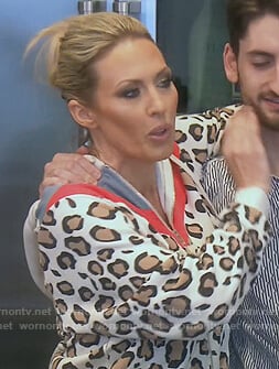 Braunwyn’s leopard stripe hoodie on The Real Housewives of Orange County