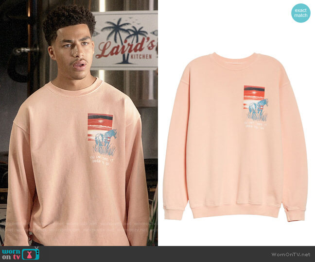 coral crewneck sweatshirt