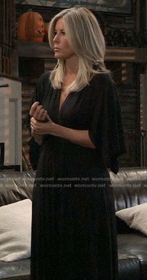 Carly’s black maxi dress on General Hospital