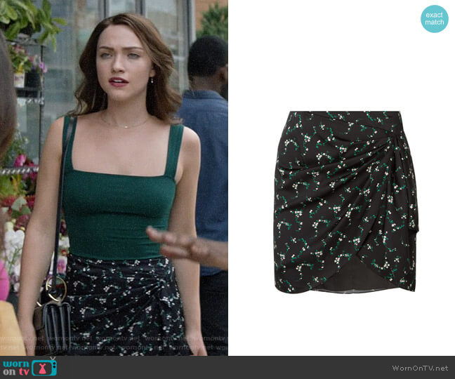 Caroline Constas Koren Floral Skirt worn by Cara Bloom (Violett Beane) on God Friended Me