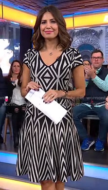 Cecilia’s geometric print dress on Good Morning America