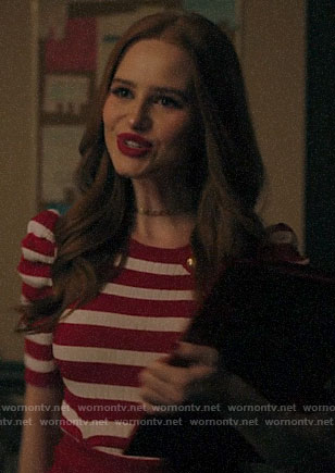 Cheryl’s red striped top on Riverdale