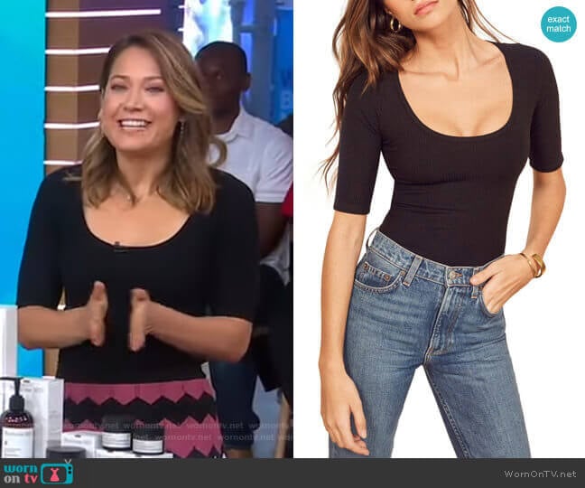 Delia Top by Reformation worn by Ginger Zee on Good Morning America