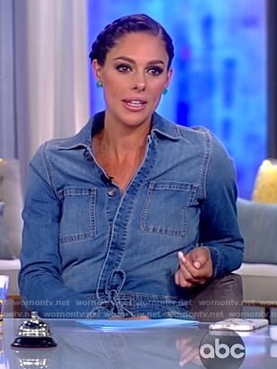 Abby’s denim jumpsuit on The View