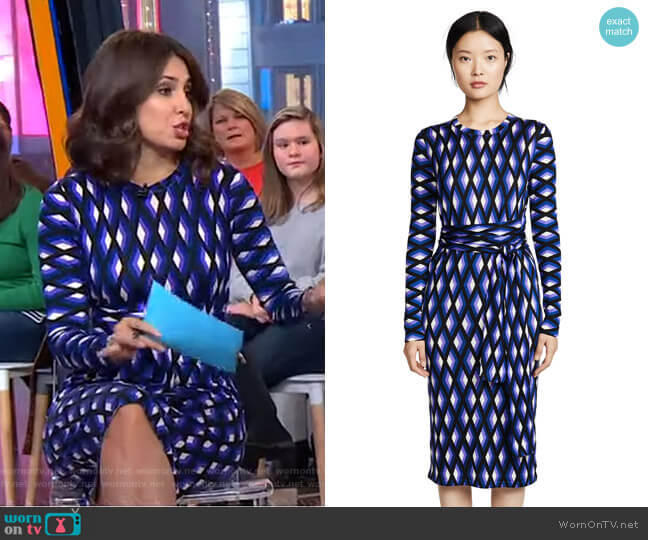 Gabel Dress by Diane von Furstenberg worn by Cecilia Vega on Good Morning America