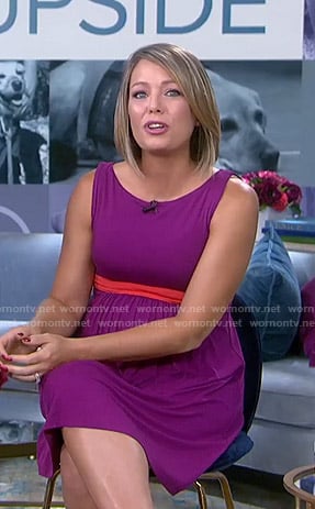 Dylan’s purple maternity dress on Today