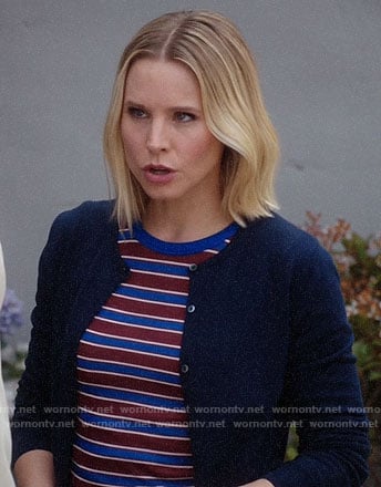 Eleanor’s red and blue striped top on The Good Place