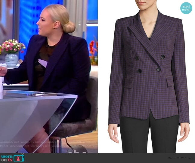 Jezebel Plaid Blazer by Elie Tahari worn by Meghan McCain on The View