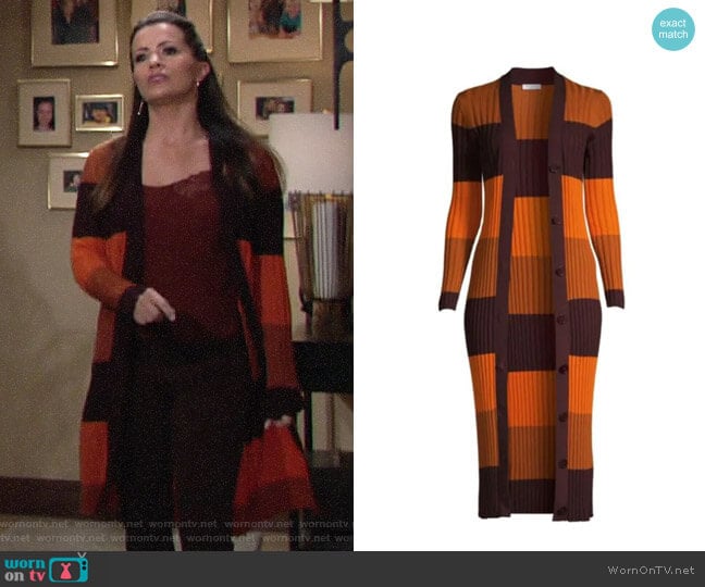 Equipment Verelle Cardigan worn by Chelsea Lawson (Melissa Claire Egan) on The Young and the Restless