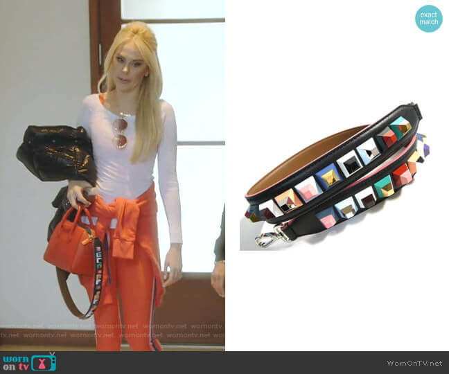 Rainbow Stud Strap by Fendi worn by Kameron Westcott on The Real Housewives of Dallas