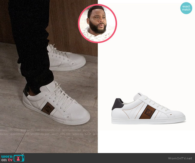 Fendi White leather low-tops worn by Andre Johnson (Anthony Anderson) on Black-ish