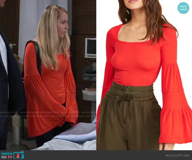 Free People Babetown Top worn by Josslyn Jacks (Eden McCoy) on General Hospital