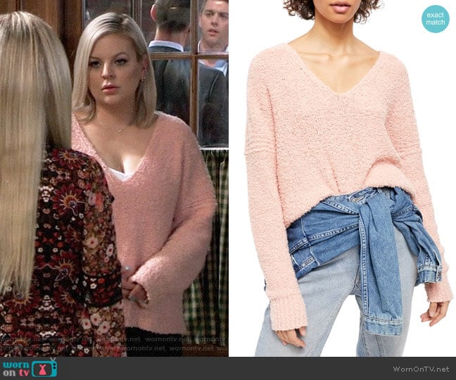 Free People Finders Keepers Sweater worn by Maxie Jones (Kirsten Storms) on General Hospital