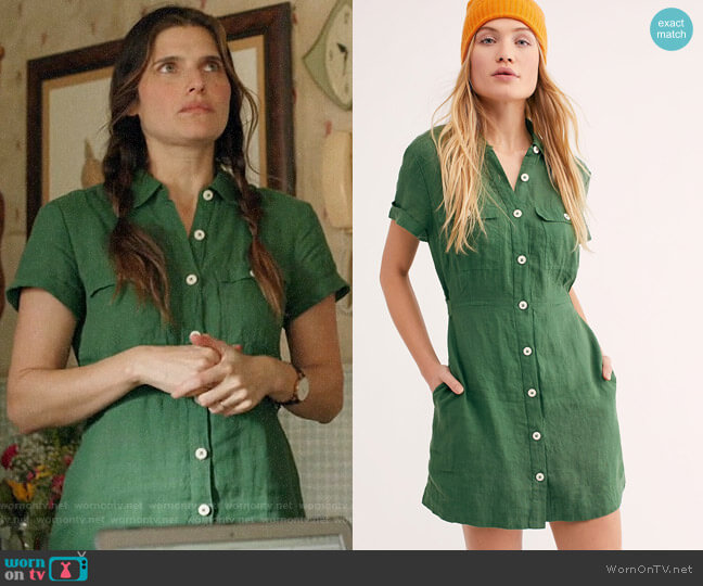 Free People Italian Love Story Dress worn by Rio (Lake Bell) on Bless This Mess