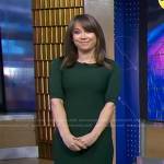 Ginger’s green ruffle hem dress on Good Morning America