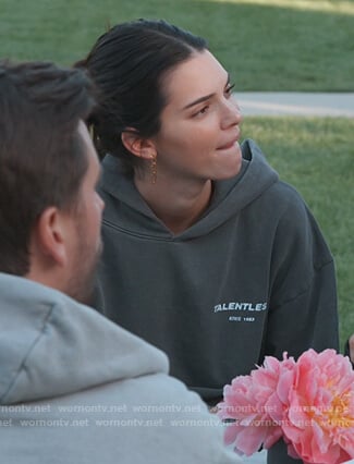 Kendall's gray talentless sweatshirt on Keeping Up with the Kardashians