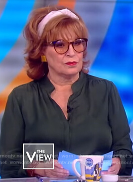 Joy’s green silk blouse on The View