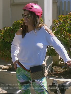 Kelly's white cutout sweatshirt on The Real Housewives of Orange County