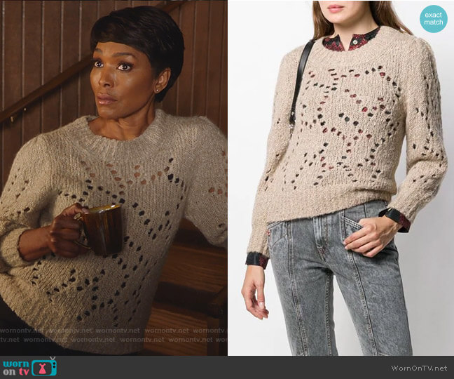 Sinead Pointelle Sweater by Isabel Marant Étoile worn by Athena Grant (Angela Bassett) on 9-1-1