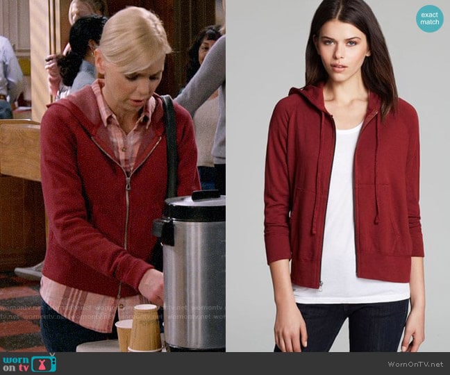 James Perse Vintage Cotton Hoodie worn by Christy Plunkett (Anna Faris) on Mom