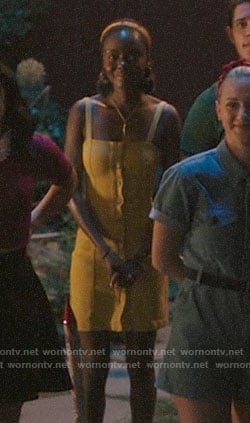 Josie’s yellow button front dress on Riverdale