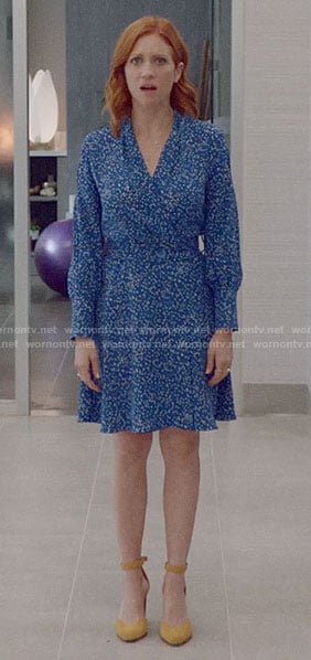 Julia's blue polka dot dress on Almost Family