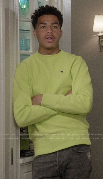 Junior's neon sweatshirt on Black-ish