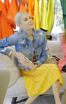 Denim yellow skirt outlet and jacket