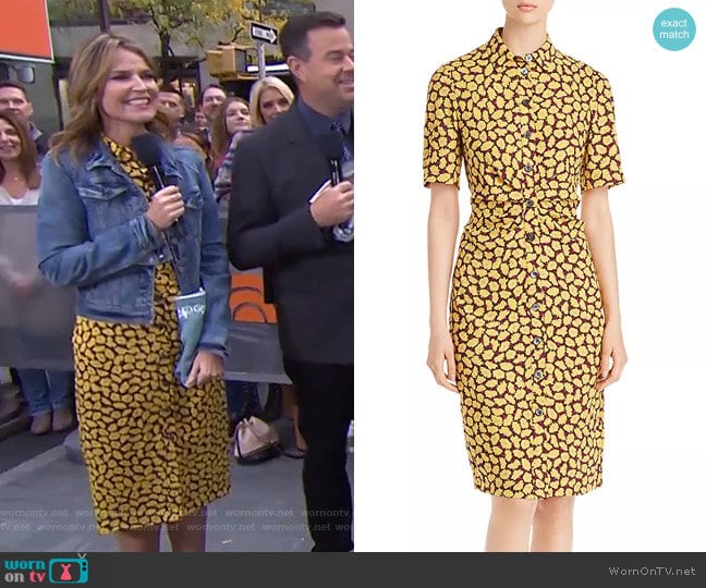 Sunny Bloom Shirtdress by Kate Spade worn by Savannah Guthrie on Today