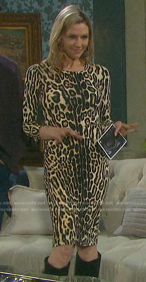 Kristen’s leopard print dress on Days of our Lives