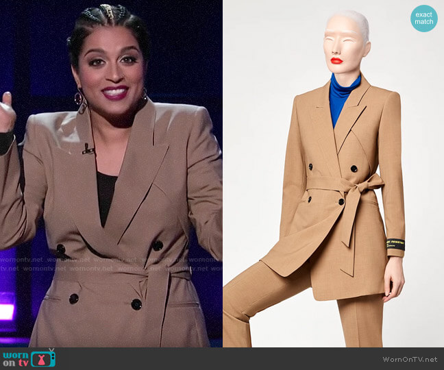 Landscape Fall 2019 Collection Blazer worn by Lilly Singh on A Little Late with Lilly Singh